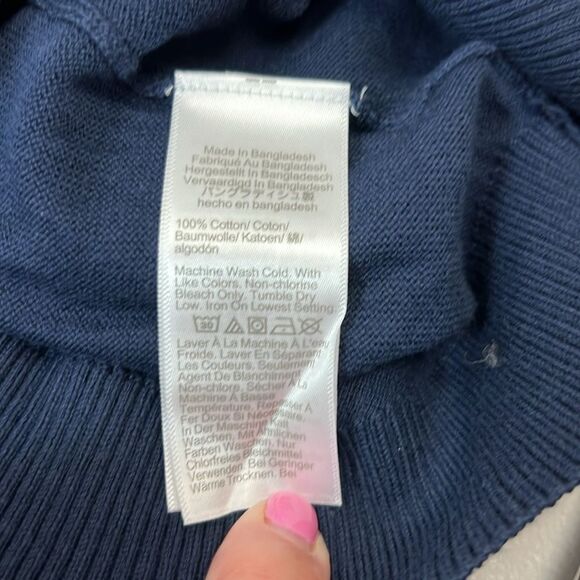 J. Crew Factory cg784 Navy Blue Contrast-trim Cardigan Sweater For Women size s - Picture 8 of 9